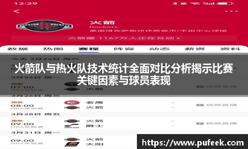 火箭队与热火队技术统计全面对比分析揭示比赛关键因素与球员表现